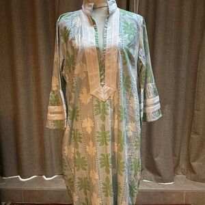 Sail to Sable Celadon/Blue/White Caftan (NWT)